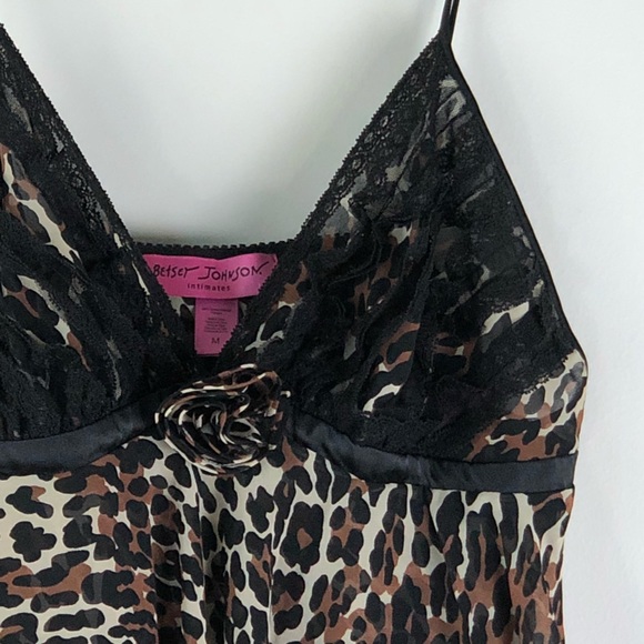Betsey Johnson Intimates Leopard Print Chemise Med - Picture 2 of 7